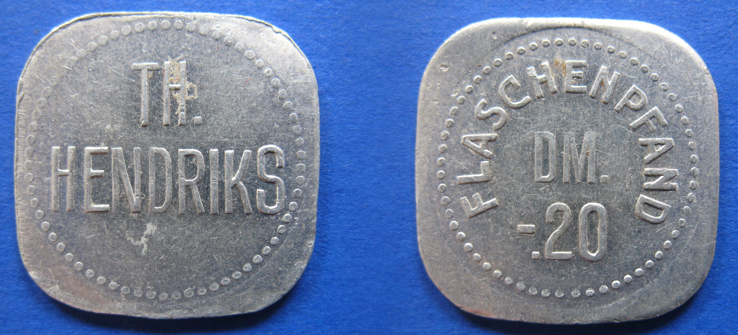 unbekannter Ausgabeort: TH. HENDRIKS (Flaschenpfand-Marke)